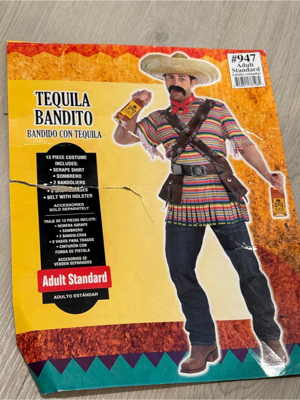 Mexican Tequila Bandito Bandolero - Serape Shirt Costume